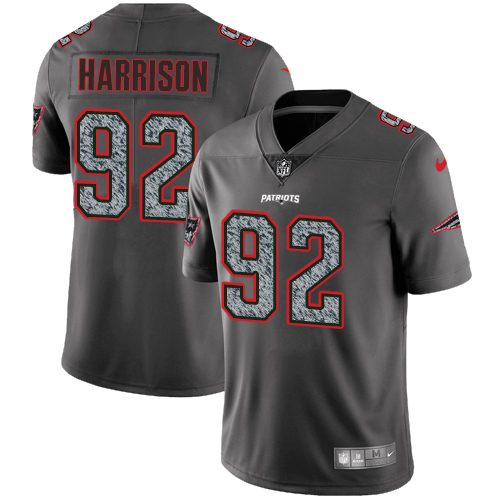 Nike Patriots #92 James Harrison Gray Static Men's Stitched NFL Vapor Untouchable Limited Jersey